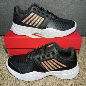 K-Swiss Womens Size 8 Court Express Black Tennis Sneakers Pickleball Shoes NEW